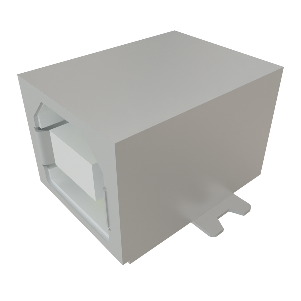 Samtec-USB-B-S-F-W-SM-TR Connector USB Conn USB 2.0 Type B RCP 4 POS 2.5mm Solder RA SMD 4 Terminal 1 Port T/R