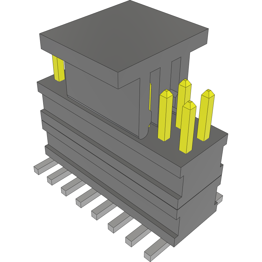 Samtec-FW-08-03-LM-D-215-100-A-P-TR 250 连接器插头及 PCB 插座 Conn Board Stacker HDR 16 POS 1.27mm Solder ST Top Entry SMD FLEX STACK™ T/R
