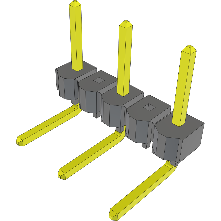 Samtec-TSW-203-22-T-S-RA Connector Headers and PCB Receptacles Conn Unshrouded Header HDR 3 POS 5.08mm Solder RA Side Entry Thru-Hole Bulk