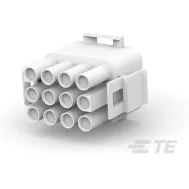 TE Connectivity-1-1863005-2 Einzeladersteckverbinder, Gehäuse Conn Housing PL 12 POS 6.35mm Crimp ST Cable Mount Natural Bag/Box