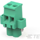 TE Connectivity-796861-2 连接器接线板 Conn Eurostyle Block F 2 POS 5.08mm Screw ST Cable Mount 15A/Contact Carton