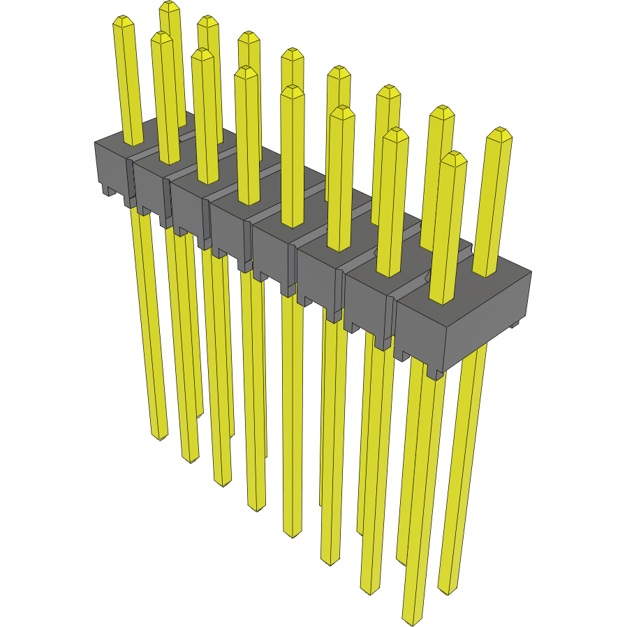 Samtec-TSW-108-11-T-D Cabezales del conector y receptáculos PCB Conn Unshrouded Header HDR 16 POS 2.54mm Solder ST Top Entry Thru-Hole Bulk