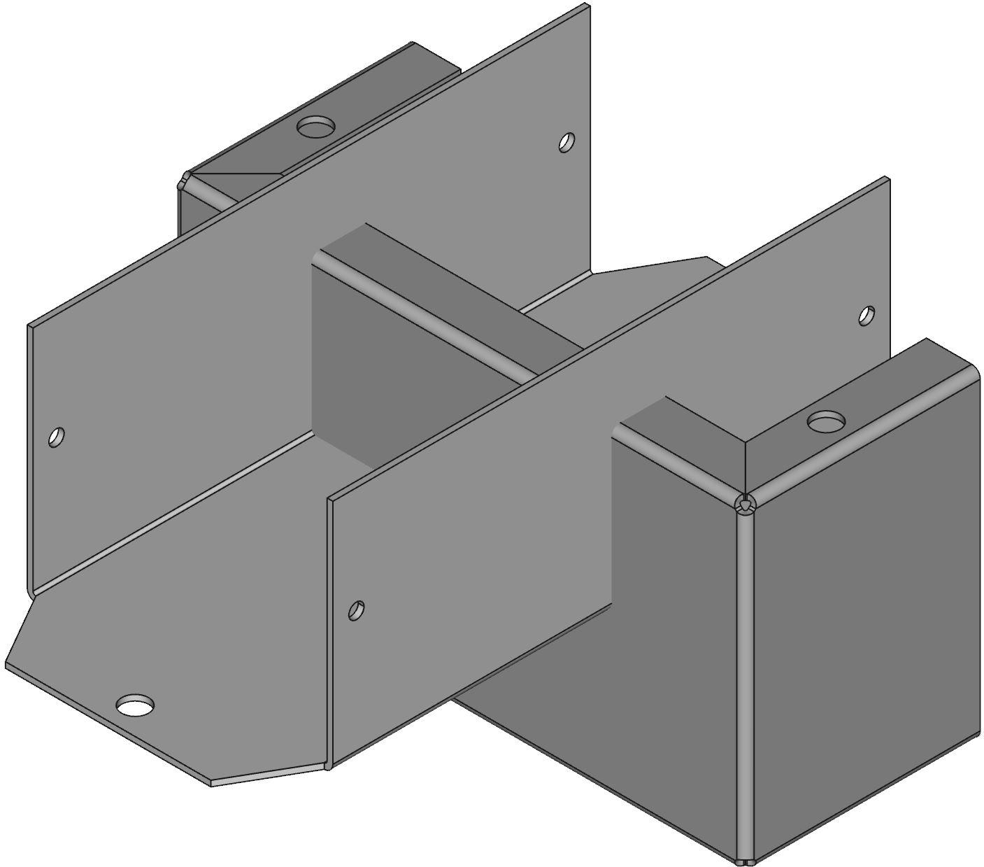 Hammond Manufacturing-1411FBGBK Kästen, Gehäuse und Gestelle Black Aluminum Flange Mount Solid Models Enclosure