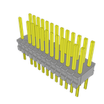Conn Unshrouded Header HDR 26 POS 1.27mm Solder ST Top Entry Thru-Hole Tube
