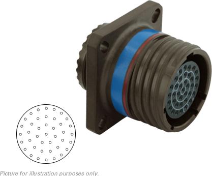SOURIAU-D38999/20JG41JA Connettore circolare Conn Circular SKT 41 POS Crimp ST Flange Mount 41 Terminal 1 Port