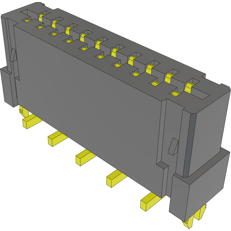 Samtec-FC1-10-01-T-LC-TR Connector FFC-FPC Conn FFC Connector SKT 10 POS 1mm Solder ST SMD T/R