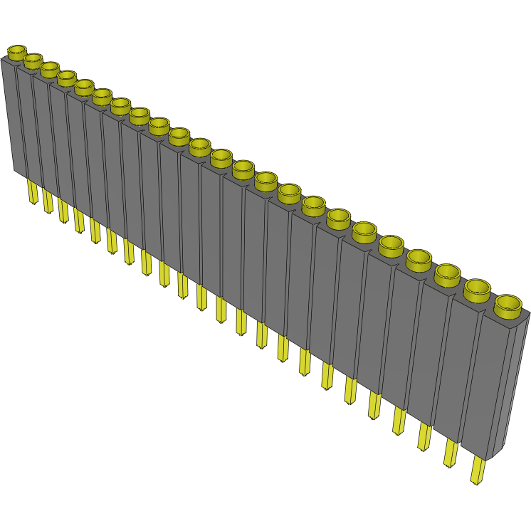 Samtec-ESS-123-G-05 Steckverbinderleisten und Leiterplattenbuchsen Conn Socket Strip SKT 23 POS 2.54mm Solder ST Top Entry Thru-Hole Bulk