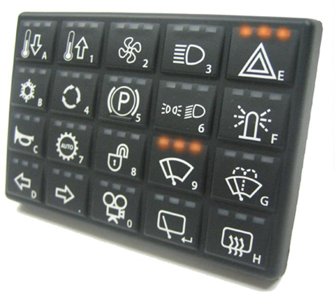 Grayhill-3K020-4RC3AG Tastenfelder und Tastaturen Keypad 20 DT Connector 24VDC 1000000Cycles