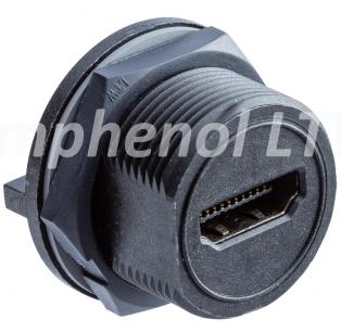 Amphenol-HJ-19PMFP-SC7001 Raccordement audio et vidéo Conn HDMI RCP 19 POS Solder ST Panel Mount 20 Terminal 1 Port