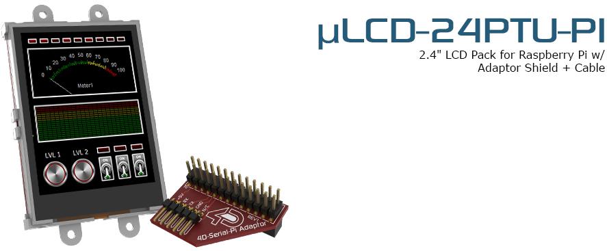 4D Systems-SK-24PTU-PI Entwicklungssätze und Werkzeuge uLCD-24PTU-PI TFT Module Starter Kit