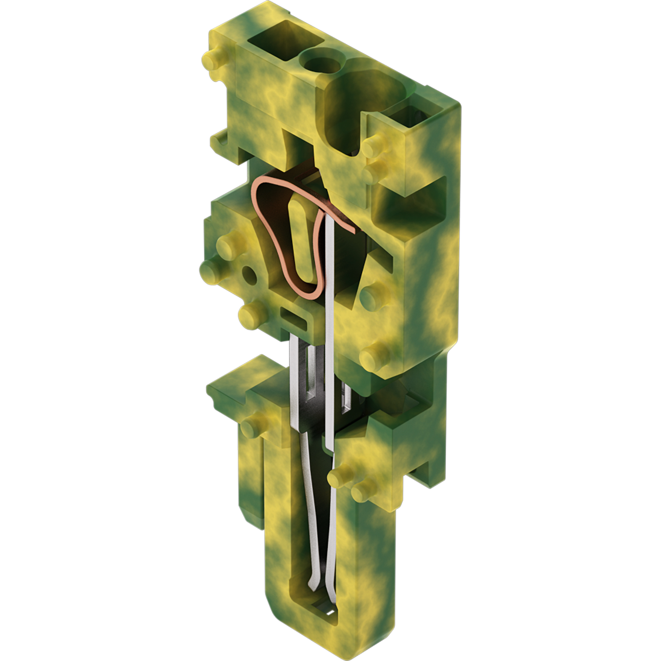 WAGO-769-502/000-016 Steckverbinder, Klemmenblöcke 1-Conductor Center Module, codable, can be commoned with miniature adjacent Jumpers, 1-pole