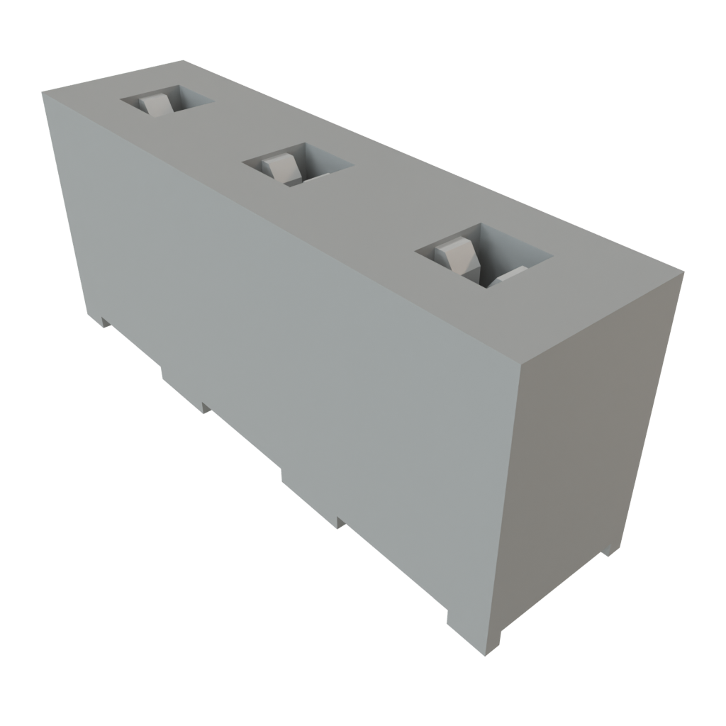 Samtec-PSS-03-01-T-S Piastre connettori e prese PCB Conn Socket Strip SKT 3 POS 5.08mm Solder ST Thru-Hole Tube