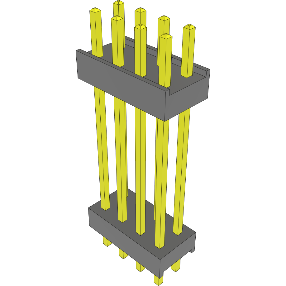 Samtec-DW-04-12-S-D-780 连接器插头及 PCB 插座 Conn Board Stacker HDR 8 POS 2.54mm Solder ST Top Entry Thru-Hole Bulk