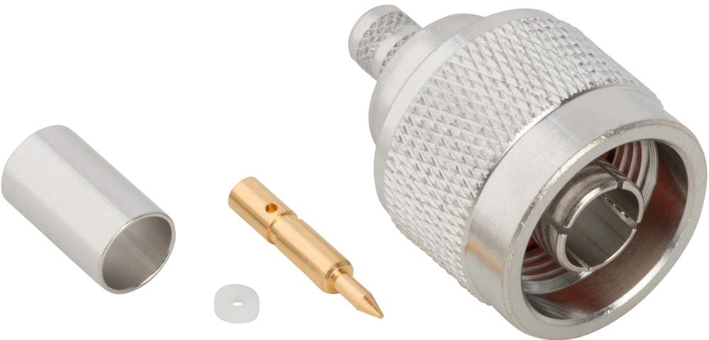 Amphenol RF-172135 RF-Steckverbinder Conn Type N 0Hz to 11GHz 50Ohm Crimp ST Cable Mount PL Gold