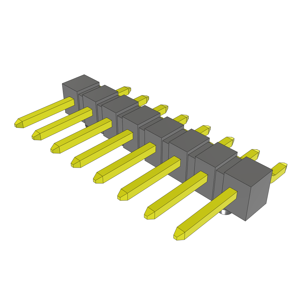 Samtec-TSM-108-01-S-SH-A Connector Headers and PCB Receptacles Conn Unshrouded Header HDR 8 POS 2.54mm Solder RA Side Entry SMD Tube