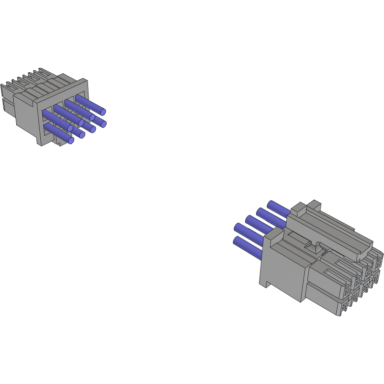 Samtec-MMSD-04-20-L-12.00-D-K-LDX Cable Assembly AC Power Cable Assembly 0.304m Power to Power 8 to 8 POS SKT-SKT Crimp-Crimp 20AWG