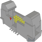 Conn Ejector Header HDR 10 POS 1.27mm Solder ST Top Entry SMD T/R