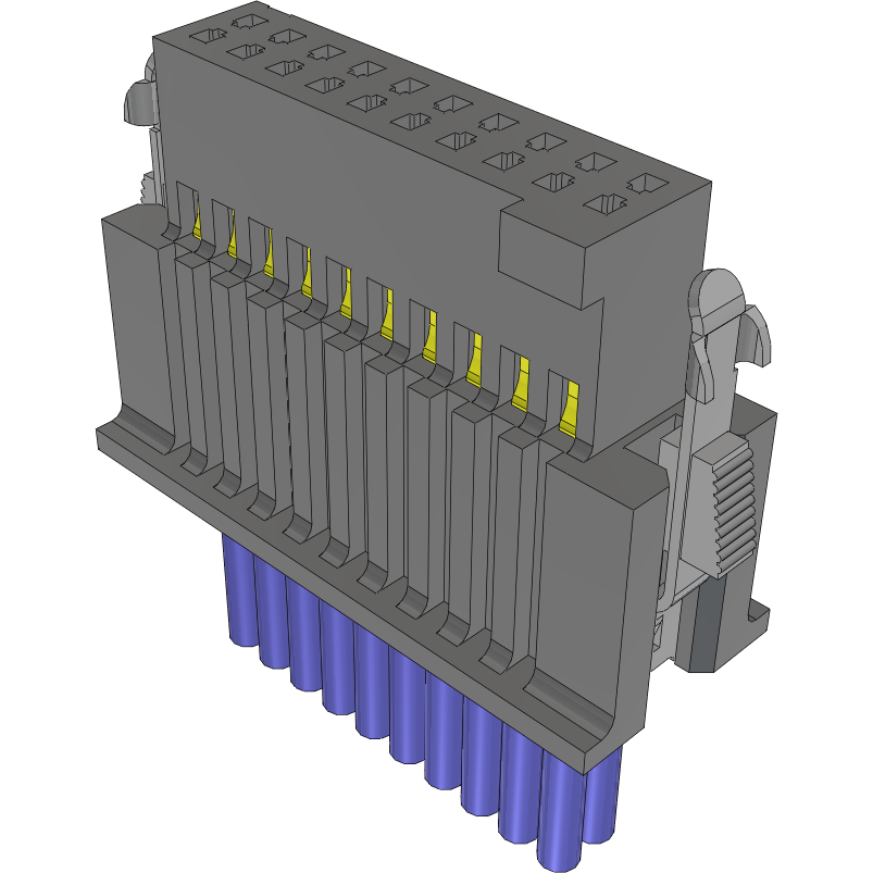 Samtec-SFSD-10-28C-H-18.00-SR Montajes de cables, otros Cable Assembly Discrete Wire 0.457m 28AWG Socket Strip 20 POS SKT Crimp TIGER EYE™ Layer