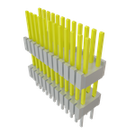 Conn Board Stacker HDR 24 POS 1.27mm Solder ST Thru-Hole Tube