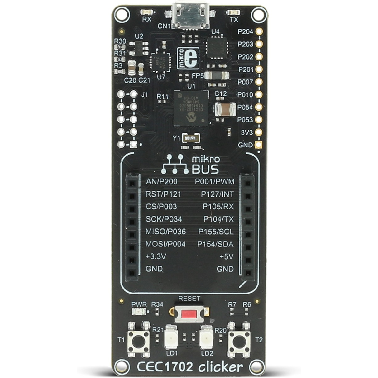 MikroElektronika-MIKROE-2066 Eingebettete Systementwicklungsboards und -kits CEC1702 Microcontroller Click Board 480KB RAM