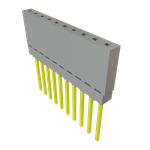 Conn Elevated Socket SKT 10 POS 2.54mm Solder ST Top Entry Thru-Hole Tube