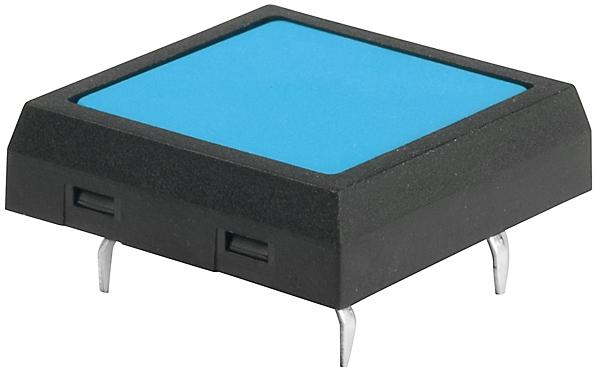 NKK Switches-JF15SP1G Conmutador táctil Switch Tactile OFF (ON) SPST Flush Square Button PC Pins 0.05A 24VDC 500000Cycles 3N Thru-Hole