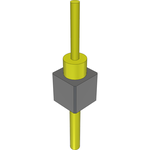 Conn Unshrouded Header HDR 1 POS Solder ST Top Entry Thru-Hole Bulk