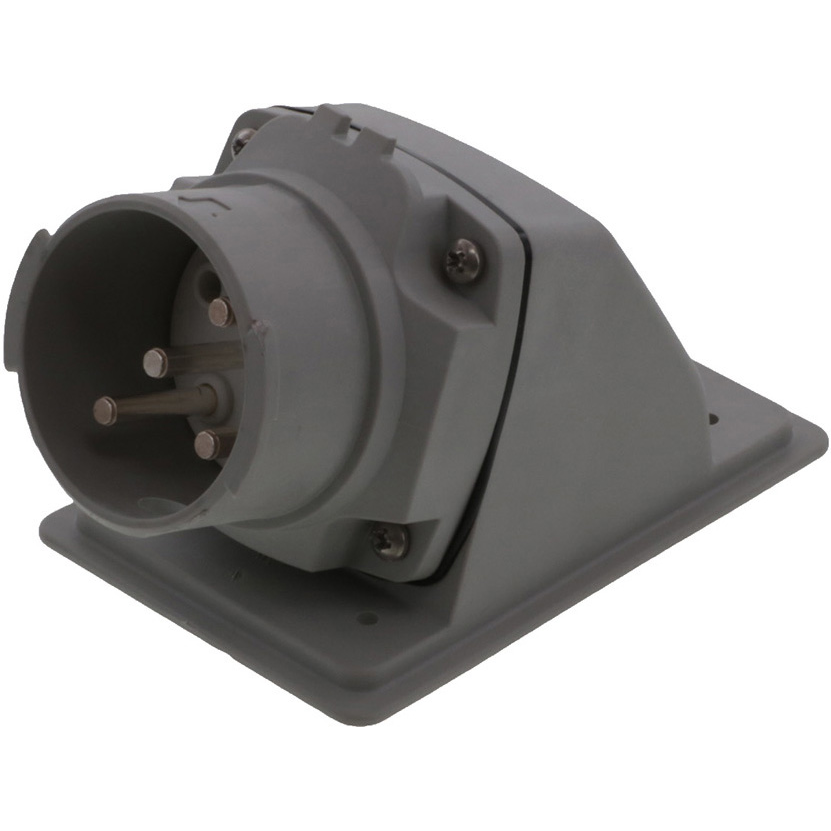 Molex-1122191046 Connector Power Woodhead 70° Angle Plug, Switch-Rated, 30.0A, 125/250V AC, 2-Pole + Neutral + Ground, Insulator Keying Position 7