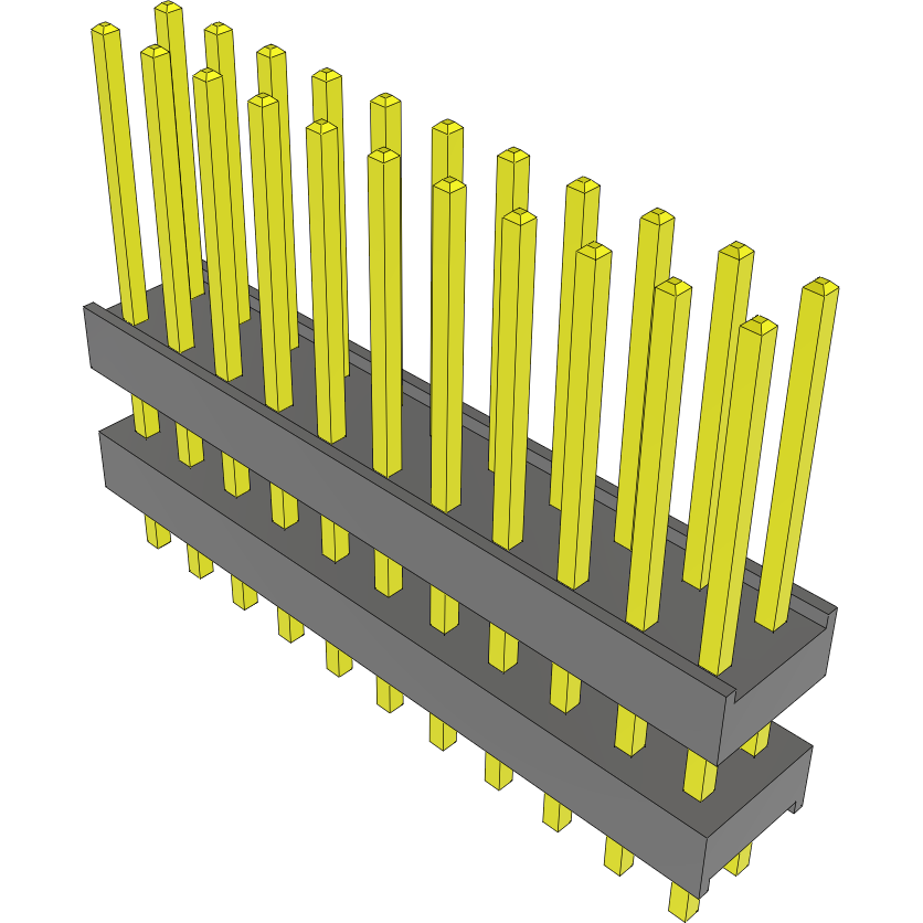 Samtec-DW-11-10-T-D-310 Steckverbinderleisten und Leiterplattenbuchsen Conn Board Stacker HDR 22 POS 2.54mm Solder ST Top Entry Thru-Hole Bulk