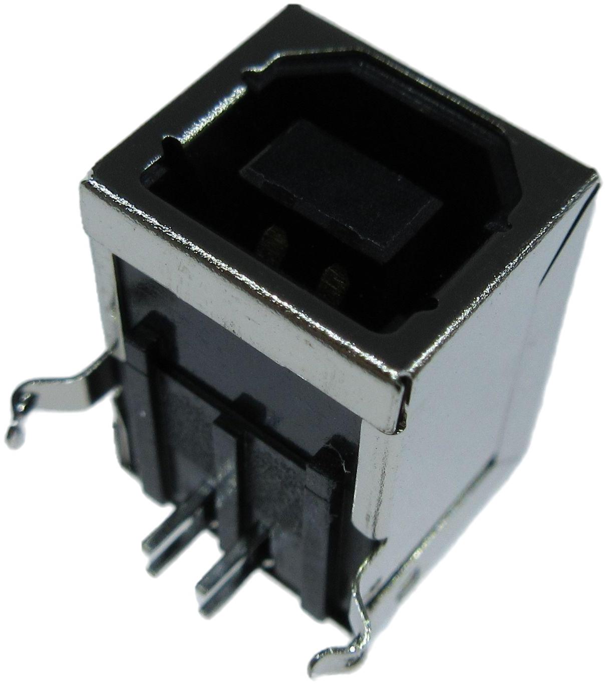 ADAM TECH-USB-B-S-RA Connector USB Connector-USB Type-B Receptacle Right-angle through-hole 4-POS 2.5mm 30VAC 1A 2-Row