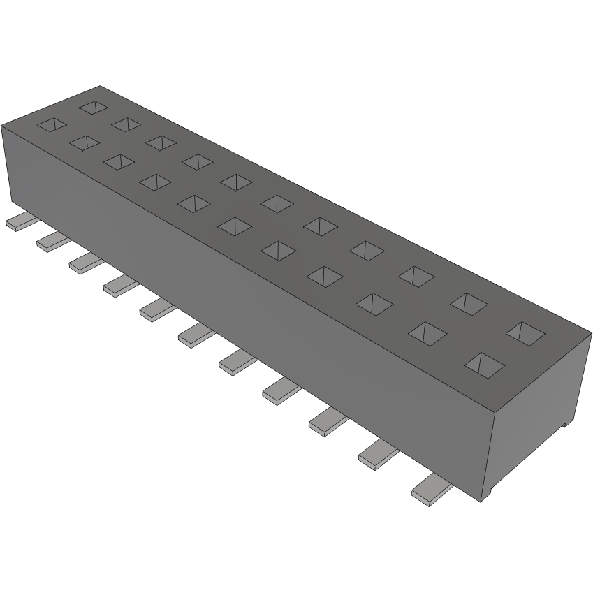 Samtec-CLP-111-02-S-D-A Steckverbinderleisten und Leiterplattenbuchsen Conn Socket Strip SKT 22 POS 1.27mm Solder ST Top Entry SMD TIGER CLAW™ Tube