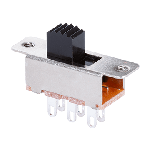 Switch Slide ON ON DPDT Raised Slide 0.5A 50VDC 10000Cycles Solder Lug Panel Mount