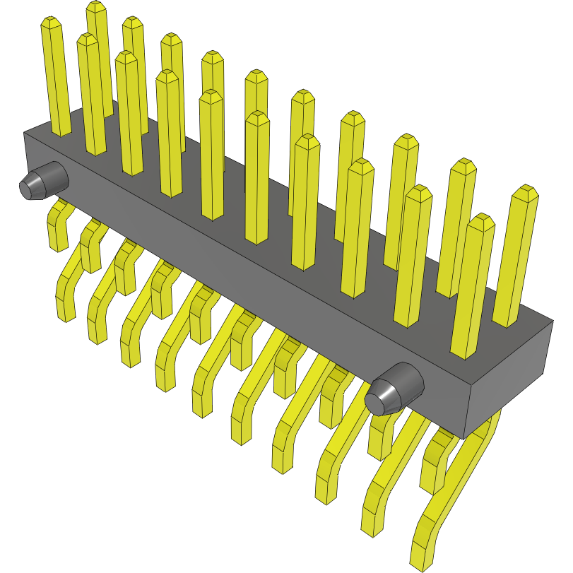 Samtec-MMT-110-02-S-DH-A Steckverbinderleisten und Leiterplattenbuchsen Conn Unshrouded Header HDR 20 POS 2mm Solder RA Side Entry SMD Tube