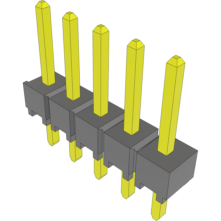 Samtec-TSW-105-23-T-S Steckverbinderleisten und Leiterplattenbuchsen Conn Unshrouded Header HDR 5 POS 2.54mm Solder ST Top Entry Thru-Hole Bulk