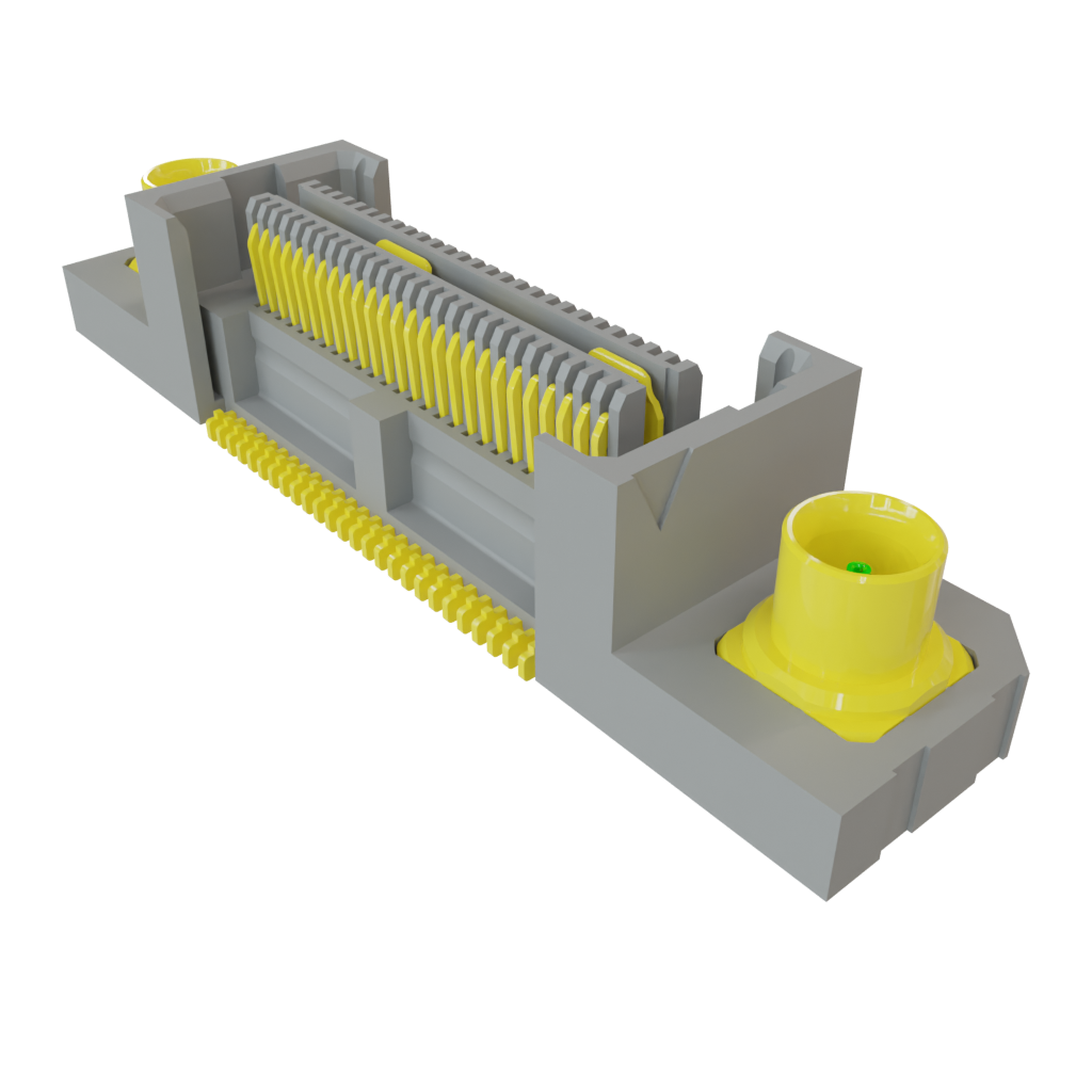 Samtec-QFS-026-04.25-H-D-RF1 Steckverbinderleisten und Leiterplattenbuchsen Conn Micro High Speed Socket Strip SKT 2Coaxial/52Signal POS 0.635mm Solder ST SMD/Thru-Hole Tray