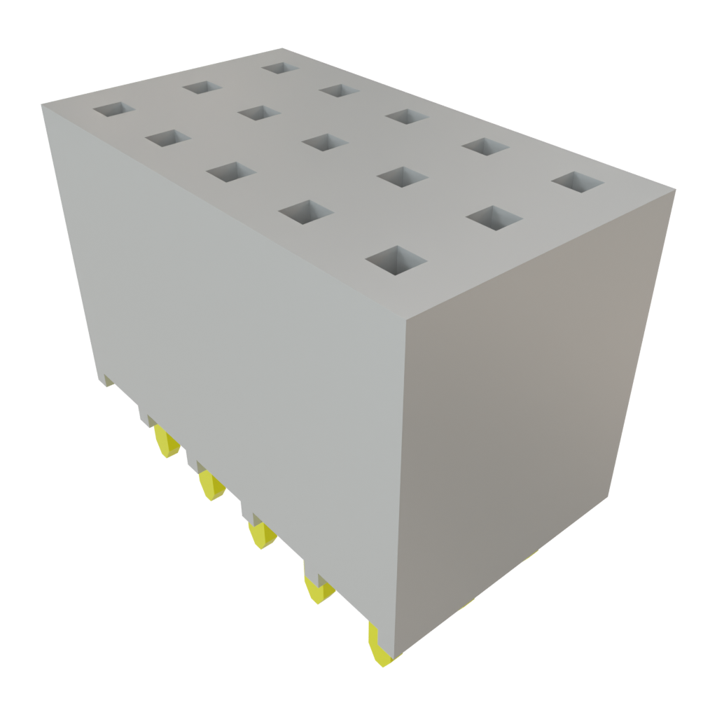 Samtec-SSW-105-01-S-T Connector Headers and PCB Receptacles Conn Socket Strip SKT 15 POS 2.54mm Solder ST Top Entry Thru-Hole Bulk