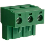 Conn Terminal Block F 3 POS 7.62mm Screw RA Cable Mount 15A