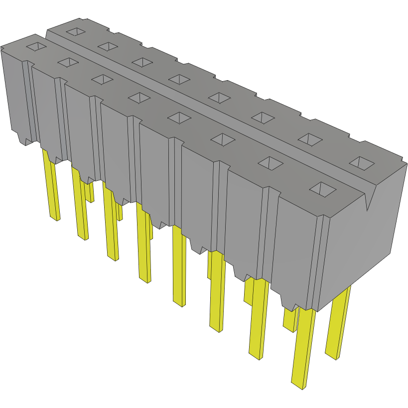 Samtec-CES-108-02-G-D Steckverbinderleisten und Leiterplattenbuchsen Conn Socket Strip SKT 16 POS 2.54mm Solder ST Thru-Hole Tube