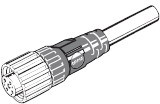 Omron-XS2F-A421-G90-F null Cable Assembly Circular 5m 22AWG M12 Circular 4 Straight