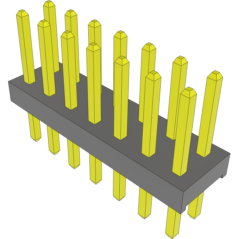 Samtec-MTMM-107-05-S-D-189 Cabezales del conector y receptáculos PCB Conn Unshrouded Header HDR 14 POS 2mm Solder ST Top Entry Thru-Hole Bulk