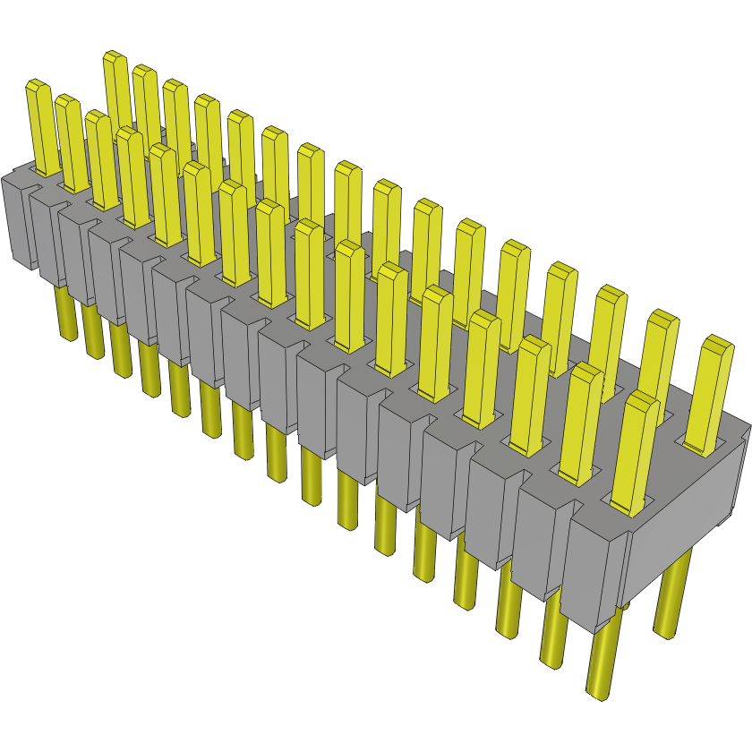 Samtec-MTMS-116-02-S-D-100 Steckverbinderleisten und Leiterplattenbuchsen Conn Unshrouded Header HDR 32 POS 1.27mm Solder ST Top Entry Thru-Hole Tube