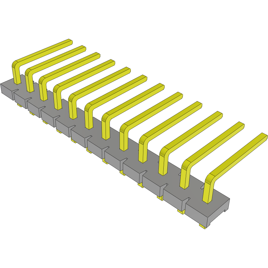 Samtec-HPM-12-04-T-S-RA Connector Headers and PCB Receptacles Conn Unshrouded Header HDR 12 POS 5.08mm Solder RA Side Entry Thru-Hole Bulk