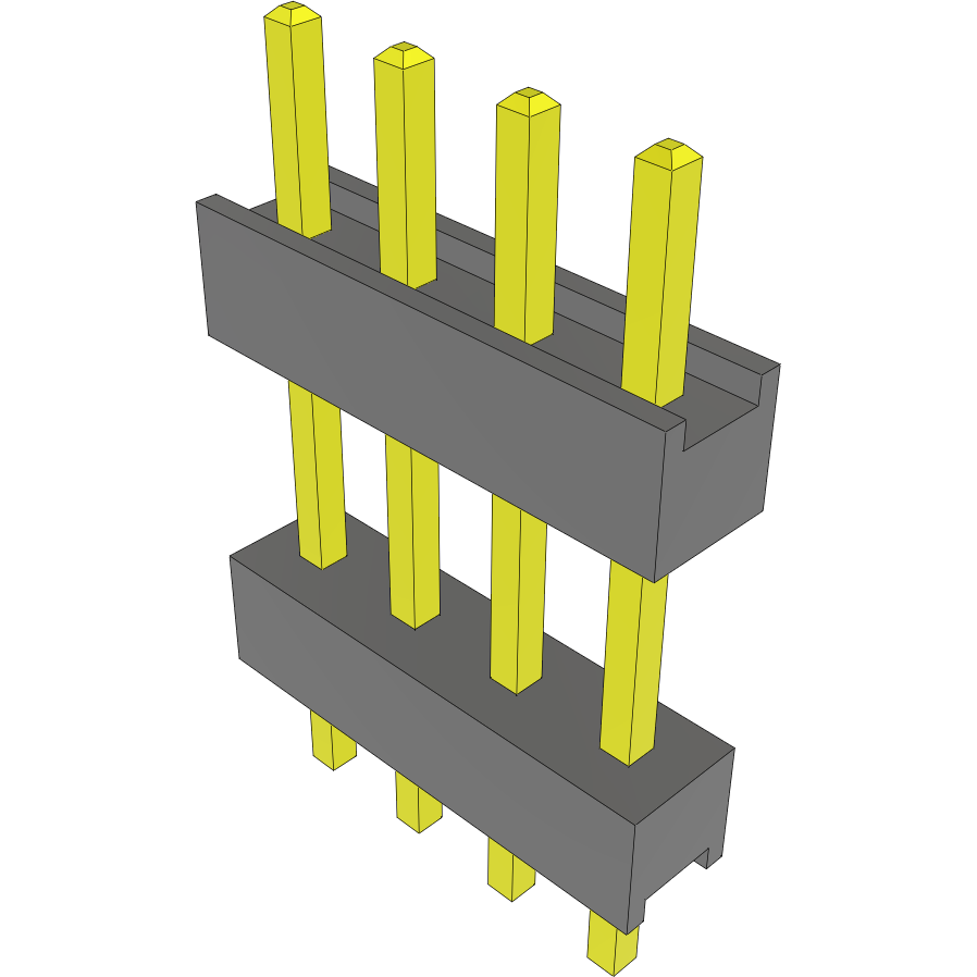 Samtec-DW-04-15-F-S-389 Piastre connettori e prese PCB Conn Board Stacker HDR 4 POS 2.54mm Solder ST Thru-Hole Bulk
