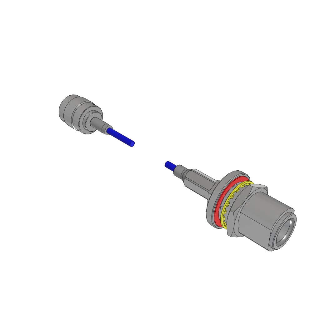 Samtec-RF316-05SP3-06BJ2-0305 Kabelbaugruppen Koaxial Cable Assembly Coaxial 0.305m 26AWG TNC to Type N PL-RCP Solutionator Bag