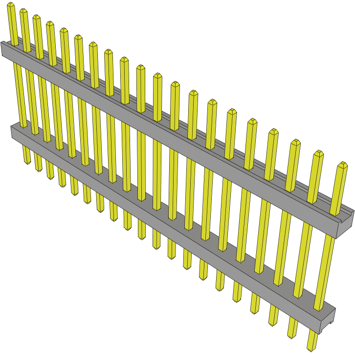 Samtec-TW-20-07-S-S-450-135 Connector Headers and PCB Receptacles Conn Board Stacker HDR 20 POS 2mm Solder ST Top Entry Thru-Hole Bulk