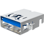 Amphenol Communications Solutions-GSB311439FHR Connector USB Conn USB 3.0 Type A RCP 9 POS 1mm Solder RA Thru-Hole 9 Terminal 1 Port T/R