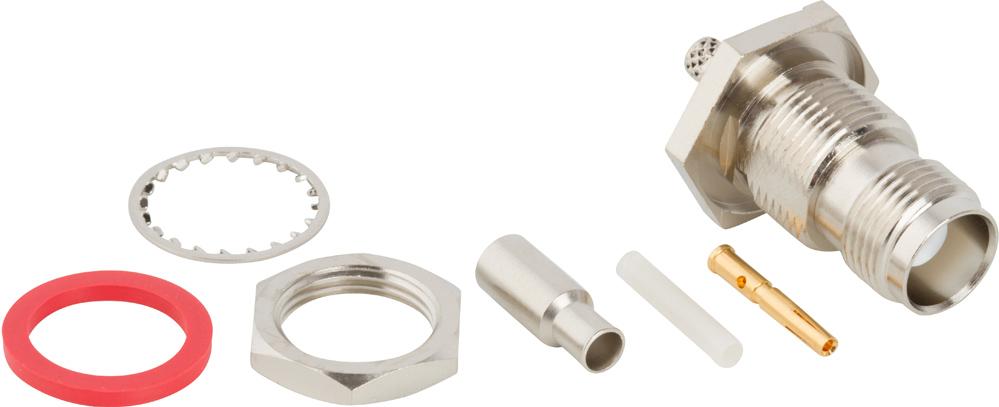 Amphenol RF-122428 射频连接器 122428 Amphenol RF Connectors TNC 0Hz to 11GHz 50Ohm Crimp ST Panel Mount RCP Gold - Arrow.com