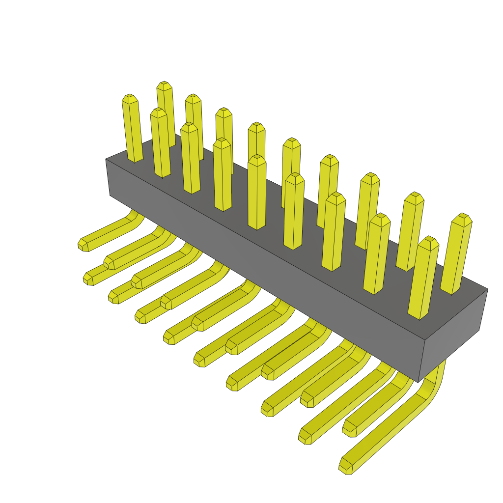 Samtec-TMMH-109-01-L-D-RA Piastre connettori e prese PCB Conn Unshrouded Header HDR 18 POS 2mm Solder RA Side Entry Thru-Hole Tube