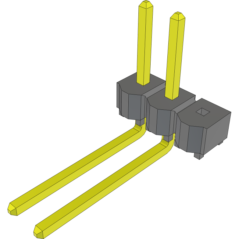 Samtec-TSW-103-10-T-S-RA-001 Steckverbinderleisten und Leiterplattenbuchsen Conn Unshrouded Header HDR 3 POS 2.54mm Solder RA Thru-Hole Bulk
