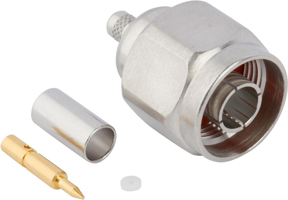 Amphenol RF-172381 RF-Steckverbinder Conn Type N 0Hz to 6GHz 50Ohm Crimp ST Cable Mount PL Gold Bag